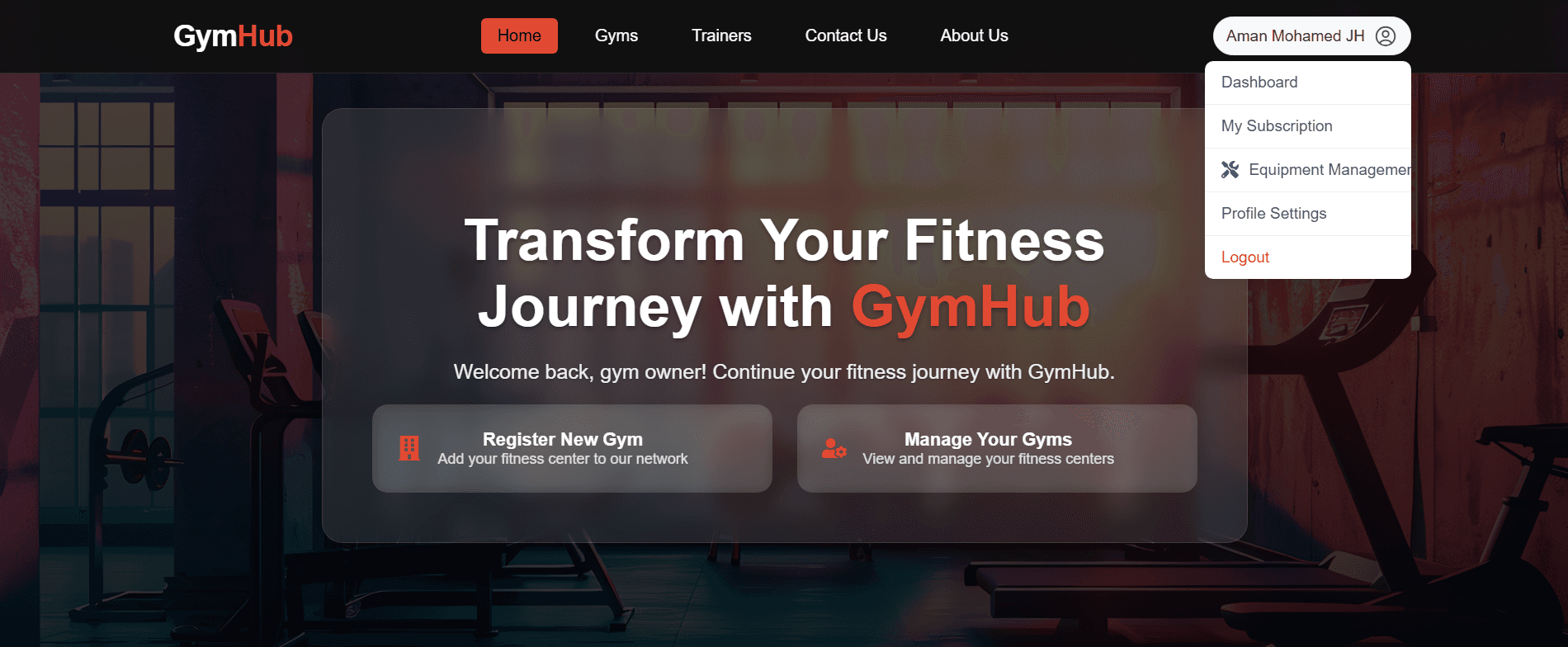 GymHub - A centralized Gym System