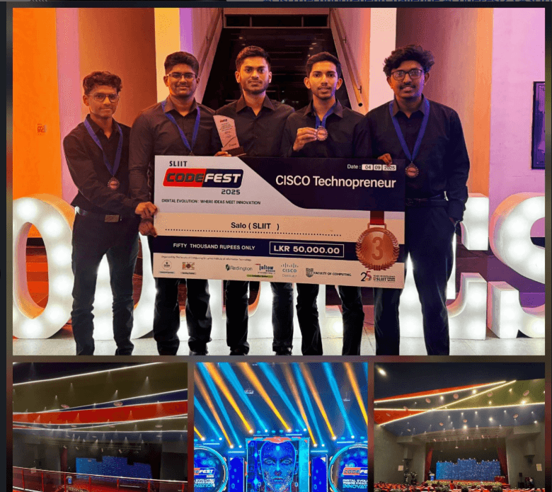 2nd Runner-Up at the all-island Cisco Technopreneur Challenge 2025 under SLIIT CodeFest'25!